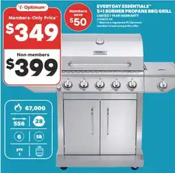 Real Canadian Superstore EVERYDAY ESSENTIALS 5+1 BURNER PROPANE BBQ GRILL offer