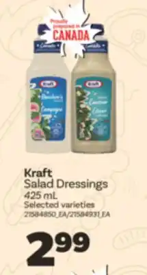 Real Canadian Superstore KRAFT SALAD DRESSINGS, 425 ML offer