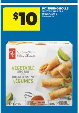Real Canadian Superstore PC SPRING ROLLS, 574 G offer