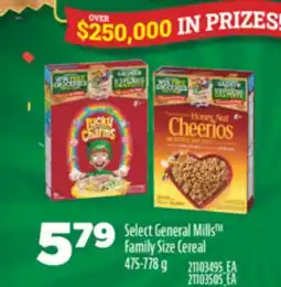 Real Canadian Superstore SELECT GENERAL MILLS FAMILY SIZE CEREAL, 475-778 g offer
