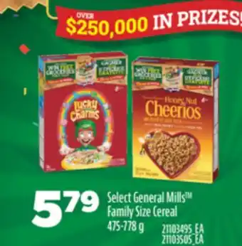 Real Canadian Superstore SELECT GENERAL MILLS FAMILY SIZE CEREAL, 475-778 g offer