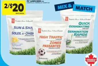 Real Canadian Superstore PC LAWN SEED, 1 KG offer