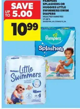 Real Canadian Superstore PAMPERS SPLASHERS OR HUGGIES LITTLE SWIMMERS SWIM DIAPERS, 17-20'S offer
