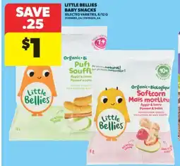 Real Canadian Superstore LITTLE BELLIES BABY SNACKS, 8/12 G offer
