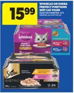 Real Canadian Superstore WHISKAS OR SHEBA PERFECT PORTIONS WET CAT FOOD, 12' S offer