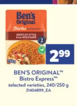 Real Canadian Superstore BEN'S ORIGINAL BISTRO EXPRESS , 240/250 G offer