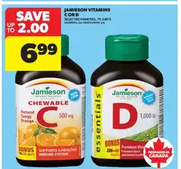 Real Canadian Superstore JAMIESON VITAMINS C OR D, 75-240' S offer