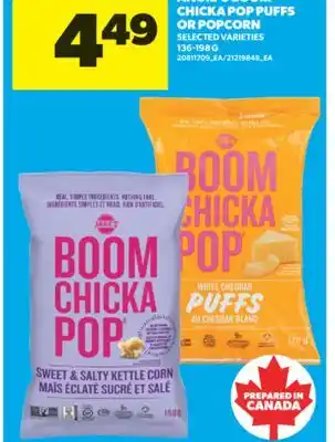 Real Canadian Superstore ANGIE'S BOOM CHICKA POP PUFFS OR POPCORN, 136-198 G offer
