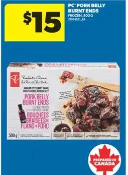Real Canadian Superstore PC PORK BELLY BURNT ENDS, 500 G offer