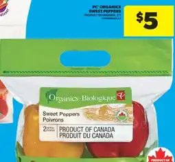 Real Canadian Superstore PC ORGANICS SWEET PEPPERS, 2' S offer
