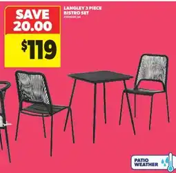 Real Canadian Superstore LANGLEY 3 PIECE BISTRO SET offer