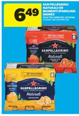 Real Canadian Superstore SAN PELLEGRINO NATURALI OR MOMENTI SPARKLING DRINKS, 6X330 ML offer