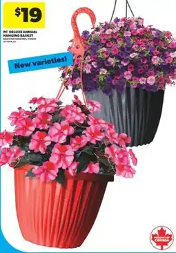 Real Canadian Superstore PC DELUXE ANNUAL HANGING BASKET, 11 INCH offer
