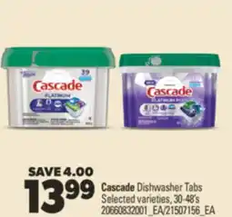 Real Canadian Superstore CASCADE DISHWASHER TABS, 30-48' S offer