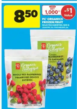Real Canadian Superstore PC ORGANICS FROZEN FRUIT, 600 G offer
