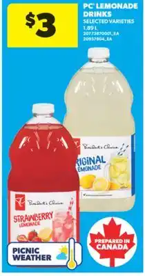 Real Canadian Superstore PC LEMONADE DRINKS, 1.89 L offer