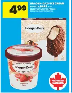 Real Canadian Superstore HÄAGEN-DAZS ICE CREAM, 450 ML OR BARS, 3-4'S offer