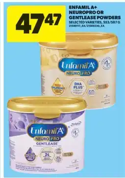 Real Canadian Superstore ENFAMIL A + NEUROPRO OR GENTLEASE POWDERS, 553/587 G offer