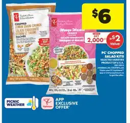 Real Canadian Superstore PC CHOPPED SALAD KITS, 282-369 G offer