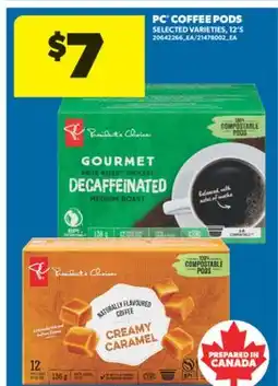 Real Canadian Superstore PC COFFEE PODS, 12'S offer