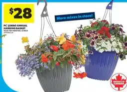 Real Canadian Superstore PC JUMBO ANNUAL HANGING BASKET, 12 INCH offer
