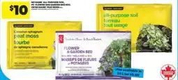 Real Canadian Superstore NO NAME ALL-PURPOSE SOIL, PC FLOWER AND GARDEN BED SOIL OR NO NAME PEAT MOSS, 50 L offer