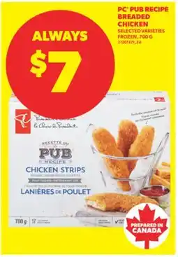 Real Canadian Superstore PC PUB RECIPE BREADED CHICKEN, 700 G offer