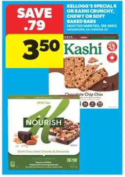 Real Canadian Superstore KELLOGG'S SPECIAL K OR KASHI CRUNCHY, CHEWY OR SOFT BAKED BARS, 165-200 G offer