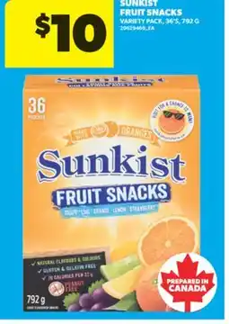 Real Canadian Superstore SUNKIST FRUIT SNACKS, 36'S, 792 G offer