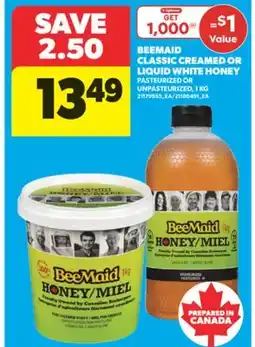 Real Canadian Superstore BEEMAID CLASSIC CREAMED OR LIQUID WHITE HONEY, 1 KG offer