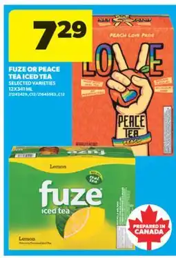 Real Canadian Superstore FUZE OR PEACE TEA ICED TEA, 12X341 ML offer
