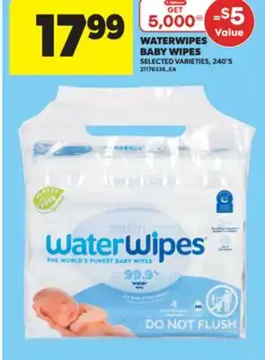 Real Canadian Superstore WATERWIPES BABY WIPES, 240'S offer