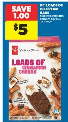 Real Canadian Superstore PC LOADS OF ICE CREAM BARS, 4X72 ML offer