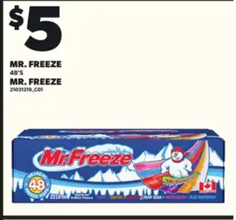 Independent Grocer MR. FREEZE , 48'S offer