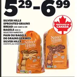 Independent Grocer SILVER HILLS SPROUTED GRAINS BREAD, 430-680 BAGELS 400 G offer