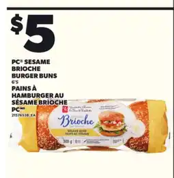 Independent Grocer PC SESAME BRIOCHE BURGER BUNS , 6'S offer