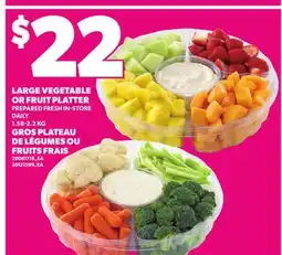 Independent Grocer LARGE VEGETABLE OR FRUIT PLATTER,1.58-2.2 KG offer