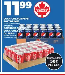 Independent Grocer COCA-COLA OR PEPSI SOFT DRINKS, 24X355 ML offer