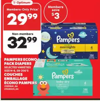 Independent Grocer PAMPERS ECONO PACK DIAPERS, SIZE N-8, 58-200'S offer
