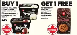Independent Grocer BREYERS CREAMERY STYLE ICE CREAM, 1.41 L offer