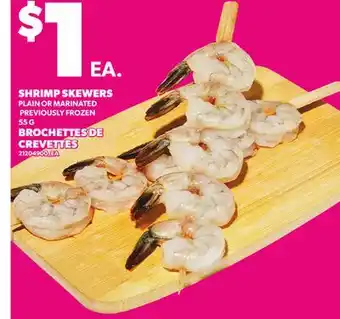 Independent Grocer SHRIMP SKEWERS PLAIN OR MARINATED, 55 G offer