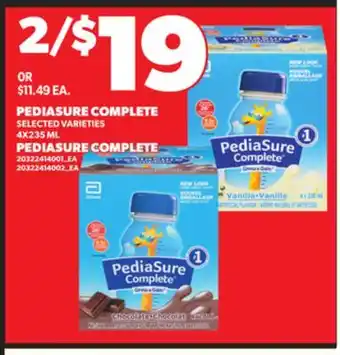 Independent Grocer PEDIASURE COMPLETE,4X235 ML offer