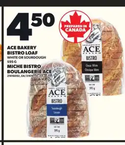 Independent Grocer ACE BAKERY BISTRO LOAF WHITE OR SOURDOUGH,595 G offer