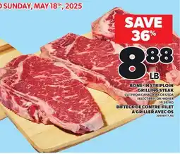 Independent Grocer BONE-IN STRIPLOIN GRILLING STEAK offer