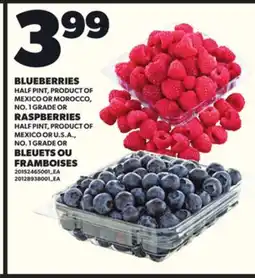 Independent Grocer BLUEBERRIES , HALF PINT,OR RASPBERRIES offer