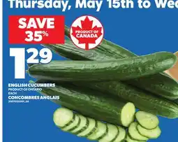 Independent Grocer ENGLISH CUCUMBERS , EACH offer