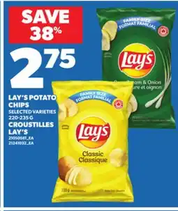 Independent Grocer LAY'S POTATO CHIPS , 220-235 G offer