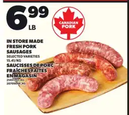 Independent Grocer IN STORE MADE FRESH PORK SAUSAGES offer