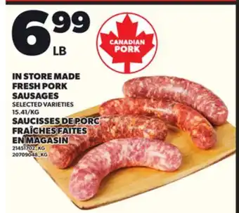 Independent Grocer IN STORE MADE FRESH PORK SAUSAGES offer