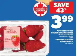 Independent Grocer PC GREENHOUSE GROWN STRAWBERRIES, 340 G offer